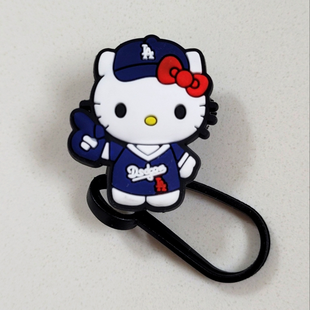 Hello Kitty Dodgers straw topper
